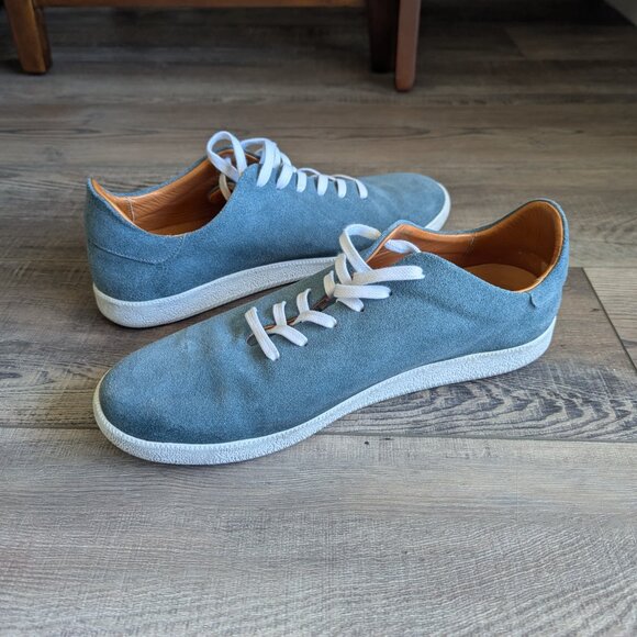 Beckett Simonon Men's Geller Casual Classic Suede Trainer Sneakers Grey Blue 11 - Picture 7 of 9